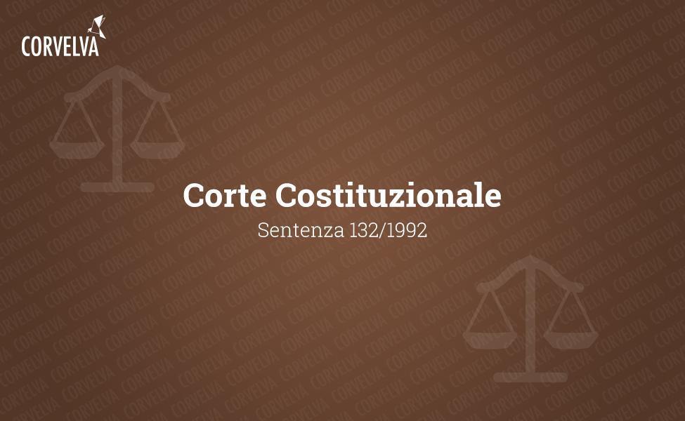 Cour constitutionnelle - Arrêt 132/1992