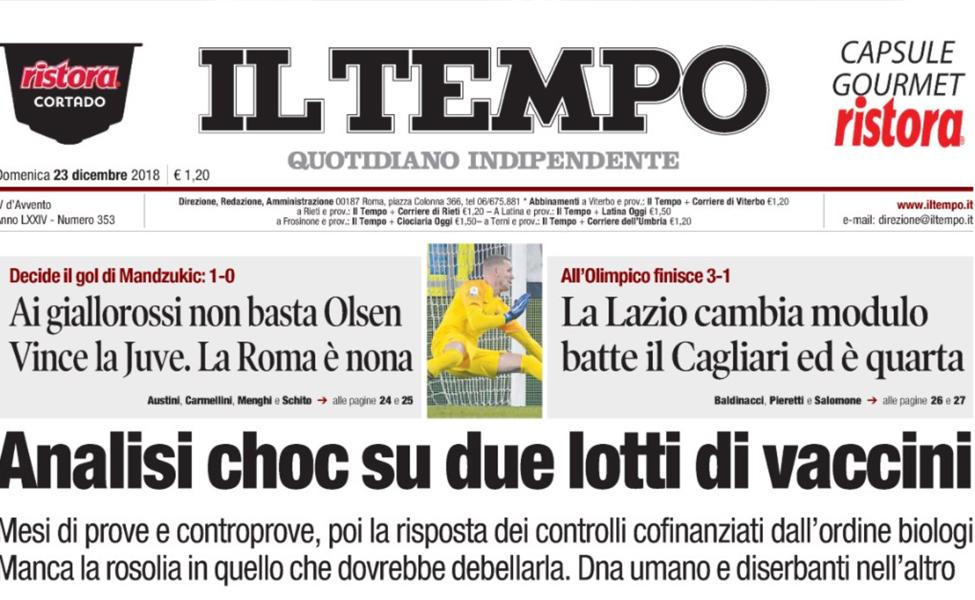 "Tenga cuidado con esas vacunas". Entrevista con Vincenzo D'Anna en el periódico "Il Tempo"