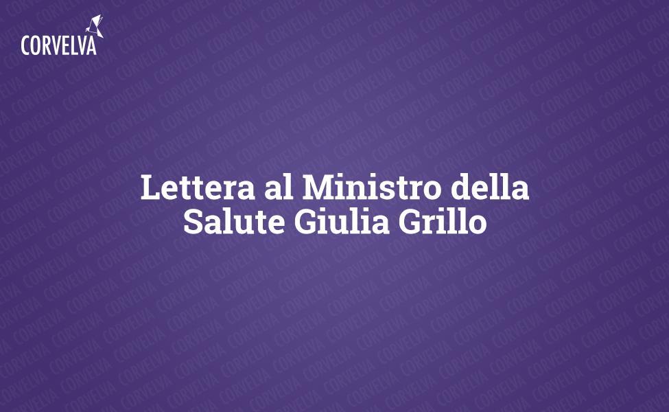 Lettre à la ministre de la Santé Giulia Grillo
