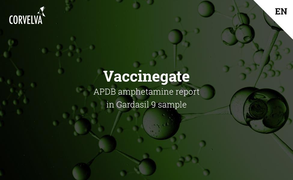 Informe de anfetaminas APDB en muestra de Gardasil 9