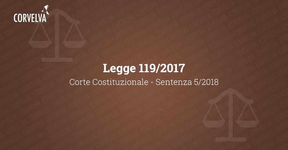 Appel de la région de Vénétie devant la Cour constitutionnelle - Phrase 5/2018