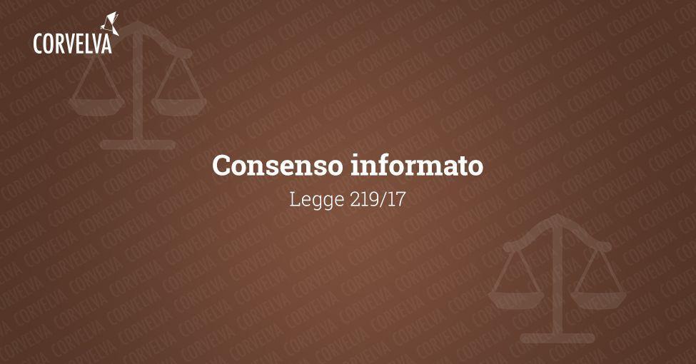 Law 22 December 2017, n. 219 Rules on informed consent and advance processing provisions