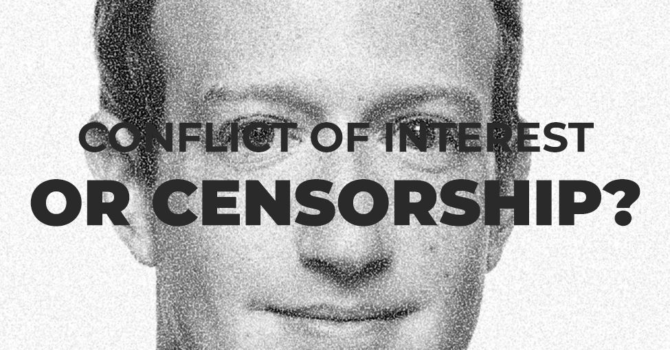 Conflit d'intérêts ou censure? Facebook