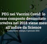 PEG in Covid Vaccines: the same compound reported by Corvelva in 2018 is indexed by Science