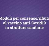 Formularios de consentimiento / rechazo de la vacuna Covid19 en centros de salud