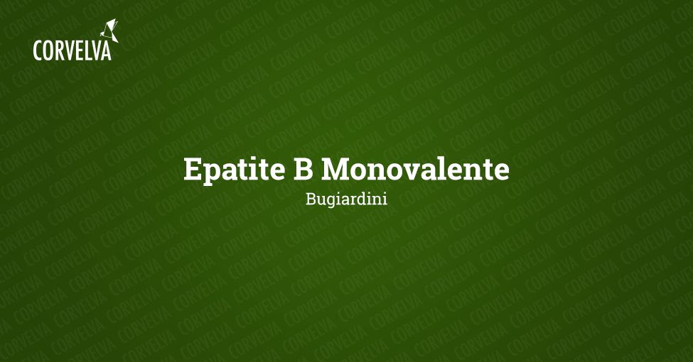 Monovalent hepatitis B
