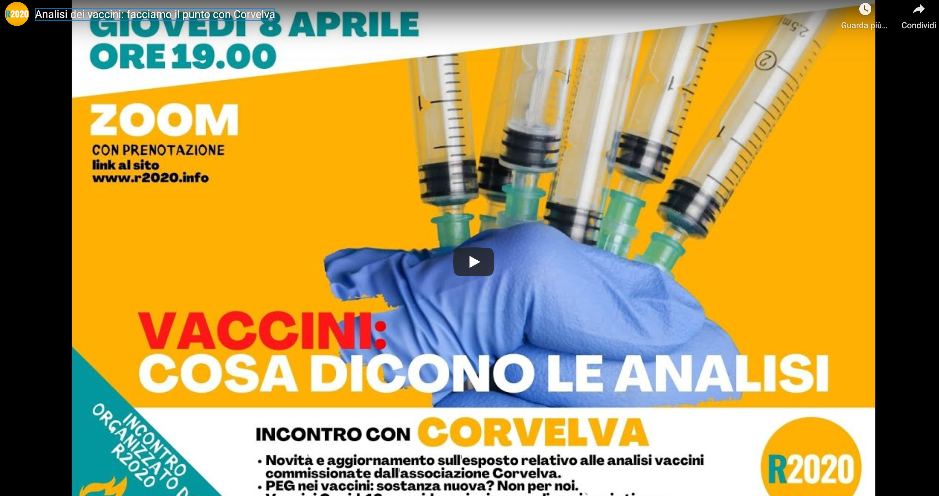 Vaccine analysis: let's take stock with Corvelva