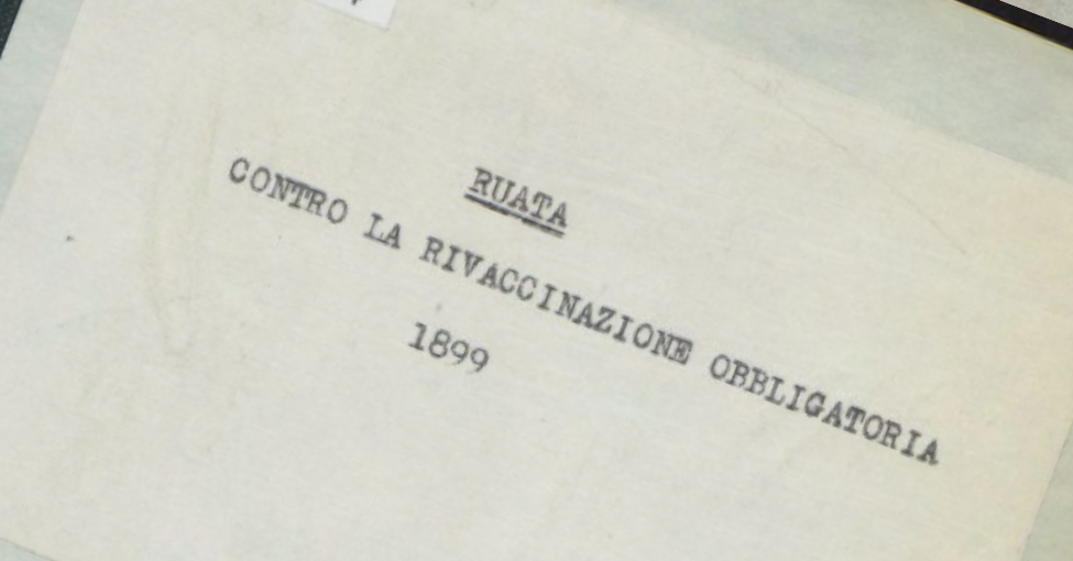 Contro la rivaccinazione obbligatoria - Dott. Carlo Ruata, 1899