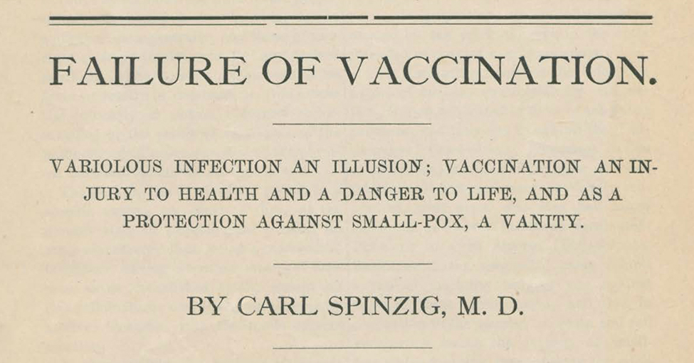 כישלון בחיסון - קרל שפינציג (1881)